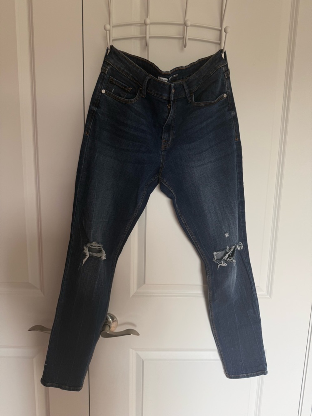 Old Navy Dark Blue Ripped Skinny Jeans